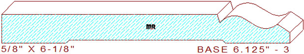 Baseboard 6-1/8" - 3 Baseboard 6-1/8" - 3