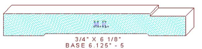 Baseboard 6-1/8" - 5 Baseboard 6-1/8" - 5
