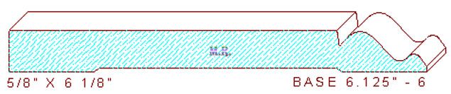 Baseboard 6-1/8" - 6 Baseboard 6-1/8" - 6