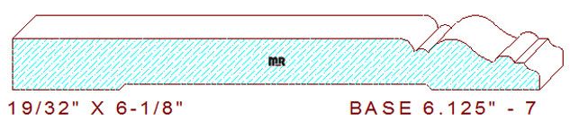Baseboard 6-1/8" - 7 Baseboard 6-1/8" - 7