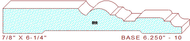 Baseboard 6-1/4" - 10 Baseboard 6-1/4" - 10