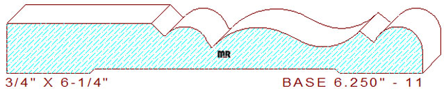 Baseboard 6-1/4" - 11 Baseboard 6-1/4" - 11