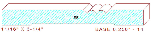 Baseboard 6-1/4" - 14 Baseboard 6-1/4" - 14