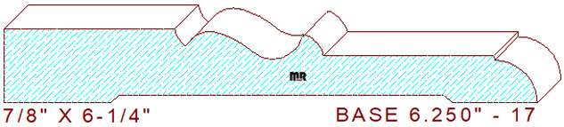Baseboard 6-1/4" - 17 Baseboard 6-1/4" - 17