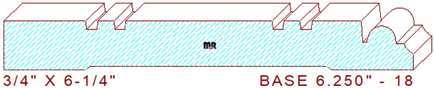 Baseboard 6-1/4" - 18 Baseboard 6-1/4" - 18