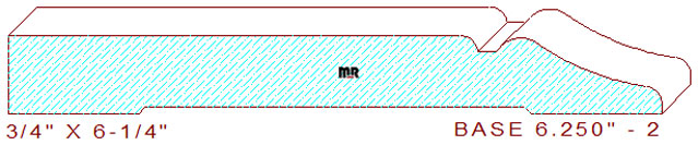 Baseboard 6-1/4" - 2