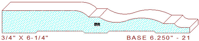 Baseboard 6-1/4" - 21