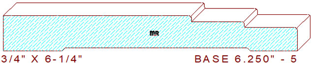 Baseboard 6-1/4" - 5 Baseboard 6-1/4" - 5