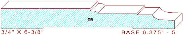 Baseboard 6-3/8" - 5 Baseboard 6-3/8" - 5