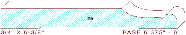 Baseboard 6-3/8" - 6 Baseboard 6-3/8" - 6