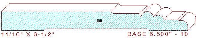 Baseboard 6-1/2" - 10 