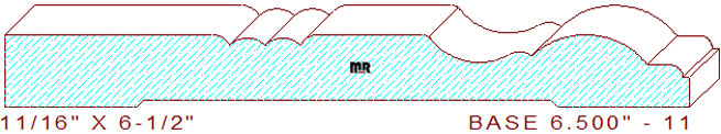 Baseboard 6-1/2" - 11 Baseboard 6-1/2" - 11