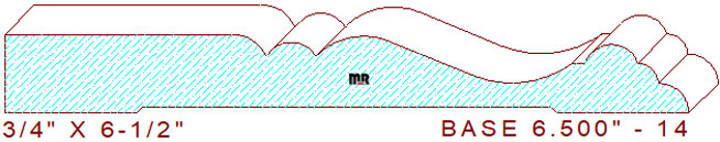 Baseboard 6-1/2" - 14 Baseboard 6-1/2" - 14