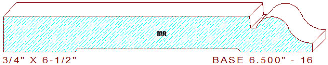 Baseboard 6-1/2" - 16 Baseboard 6-1/2" - 16