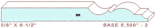 Baseboard 6-1/2" - 2 Baseboard 6-1/2" - 2