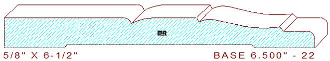 Baseboard 6-1/2" - 22 Baseboard 6-1/2" - 22