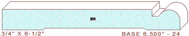 Baseboard 6-1/2" - 24 Baseboard 6-1/2" - 24