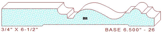 Baseboard 6-1/2" - 26 Baseboard 6-1/2" - 26