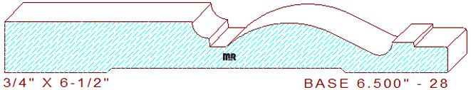 Baseboard 6-1/2" - 28 Baseboard 6-1/2" - 28