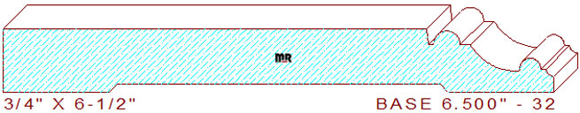 Baseboard 6-1/2" - 32 Baseboard 6-1/2" - 32