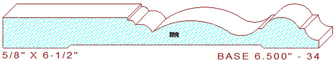 Baseboard 6-1/2" - 34 Baseboard 6-1/2" - 34