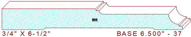Baseboard 6-1/2" - 37 Baseboard 6-1/2" - 37
