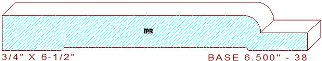 Baseboard 6-1/2" - 38 Baseboard 6-1/2" - 38