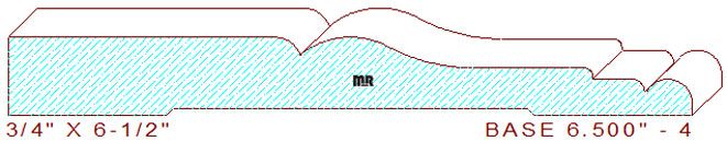 Baseboard 6-1/2" - 4 Baseboard 6-1/2" - 4