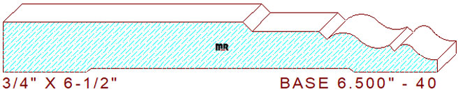 Baseboard 6-1/2" - 40 Baseboard 6-1/2" - 40