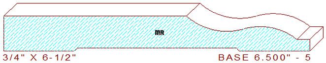 Baseboard 6-1/2" - 5 Baseboard 6-1/2" - 5