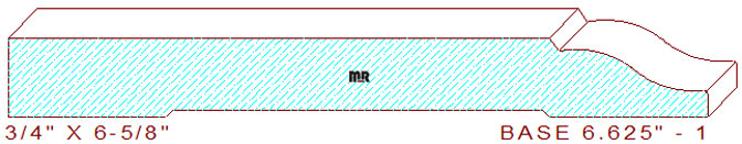 Baseboard 6-5/8" - 1 Baseboard 6-5/8" - 1
