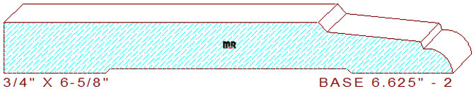 Baseboard 6-5/8" - 2 Baseboard 6-5/8" - 2
