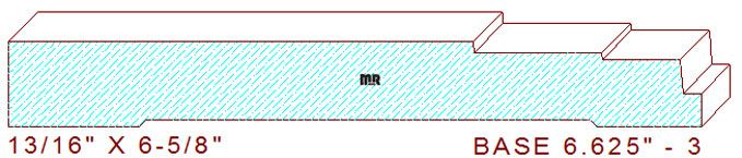 Baseboard 6-5/8" - 3 Baseboard 6-5/8" - 3