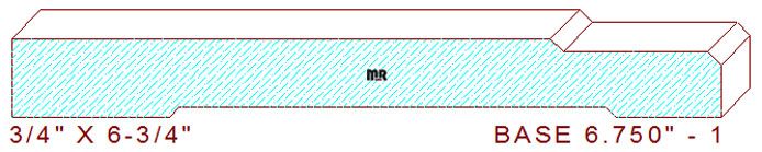Baseboard 6-3/4" - 1 Baseboard 6-3/4" - 1