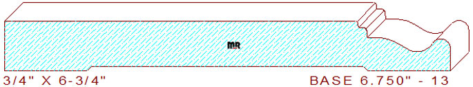 Baseboard 6-3/4" - 13