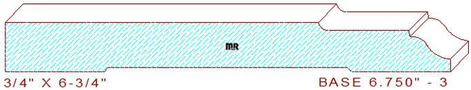 Baseboard 6-3/4" - 3 Baseboard 6-3/4" - 3