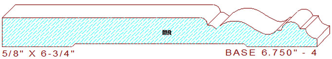 Baseboard 6-3/4" - 4 Baseboard 6-3/4" - 4