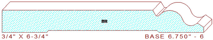 Baseboard 6-3/4" - 6 Baseboard 6-3/4" - 6