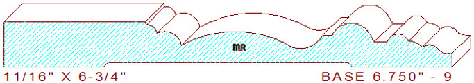 Baseboard 6-3/4" - 9 Baseboard 6-3/4" - 9