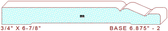 Baseboard 6-7/8" - 2 Baseboard 6-7/8" - 2