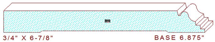 Baseboard 6-7/8" Baseboard 6-7/8"