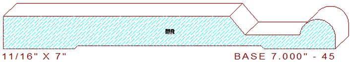 Baseboard 7" - 45 Baseboard 7" - 45