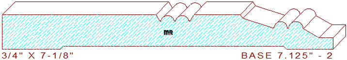 Baseboard 7-1/8" - 2 Baseboard 7-1/8" - 2