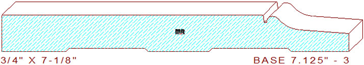 Baseboard 7-1/8" - 3 Baseboard 7-1/8" - 3
