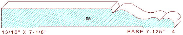 Baseboard 7-1/8" - 4 Baseboard 7-1/8" - 4