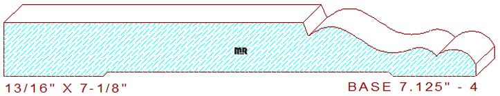 Baseboard 7-1/8" - 4