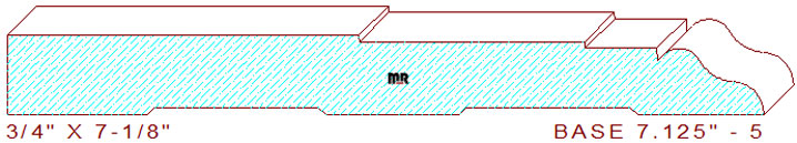 Baseboard 7-1/8" - 5 Baseboard 7-1/8" - 5