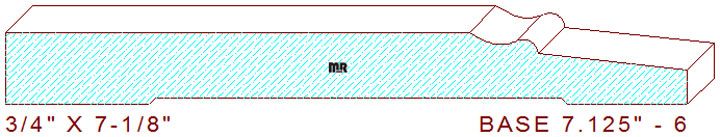 Baseboard 7-1/8" - 6