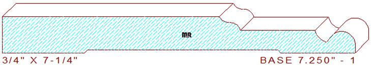 Baseboard 7-1/4" - 1