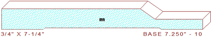 Baseboard 7-1/4" - 10